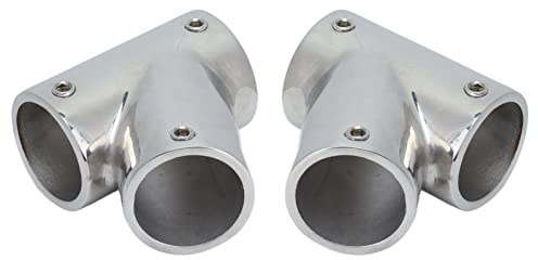 Accesorios de Tubo para Pasamanos de Barco, Herrajes de Grado Marino, Acero Inoxidable 316, 60 Grados, Lado Izquierdo, Derecho, para Yates Inflables, para Barcos para Yates Comerciales(Φ25 mm (1))