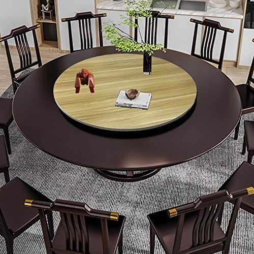 Plateau Rotatif En Bois Rond, Grand Plateau Tournant De Table À Manger, Plaque De Service Rotative, Assiette De Service Rotative, Roulement Silencieux, Table De Jardin ( Color : E , Size : 60cm-24in )