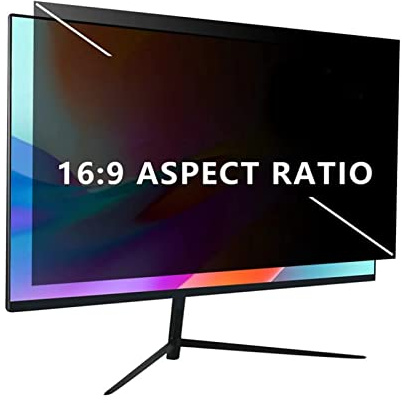 25in Computer Privacy Screen Filter, 16:9 Aspect Ratio Removable Anti Glare Blue Light UV Protection Eye Protector Film for Widescreen Computer Monitors for Data Protection