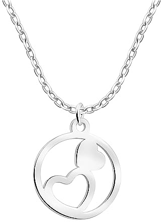 Sofia Milani - Damen Halskette 925 Silber - Herz Kreis Anhänger - N0656