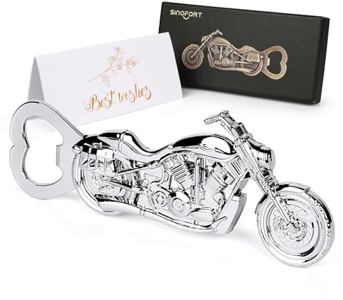 Sinofort Motorbike Beer Bottle Opener, Unique Motorbike Gifts for Men | Vintage motorcycle beer bottle opener for men dad husband boyfriend, beer gift for fathers day, birthday, christmas
