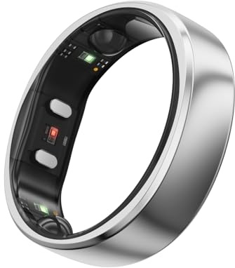 RingConn Gen 2 Smart Ring, weltweit erstes Schlafapnoe-Monitoring, Keine App-Abonnement, 12 Tage Akkulaufzeit, Stress-/Herzfrequenz-/Frauen-Gesundheits-Tracker, kompatibel mit Android und iOS | Kein APP-Abonnement, 12 Tage Akkulaufzeit, Stress/Herzfrequenz/Frauengesundheitstracker, Android & iOS kompatibel