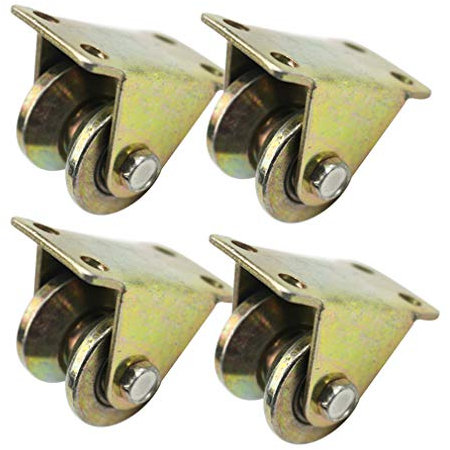 Caster Wheels,Set of 4 Caster,2/2/5/3/4 V-Groove Track Wheel,Heavy Duty Groove Wheel,for Inverted Track,Industrial Machines,Sliding Door Roller,Wire Rope Rail,600kg Load Capacity)