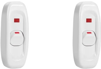 Interruptor en Línea AC 250V 10A, Interruptor Basculante de Encendido/apagado de 10 Piezas, Interruptor de Lámpara de Mesa con Luz Indicadora LED para Pequeños Electrodomésticos