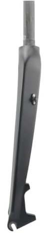 BSFHQS Fourche VTT 26 27,5 29pouces 29L Fourche Rigide De Vélo en Carbone Fourche Dure À Tube Droit/Conique De 28.6mm 9 * 100mm QR Fourche Avant De Frein À Disque(Matte Black A,Straight_26IN)
