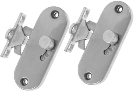 HAWILLOSCH 2pièces Verrouillage Coulissant Degrés Pour Porte De Grange Loquet De Porte Intérieur Et Extérieur Fermeture Sécurisée Pour Portail Coulissant