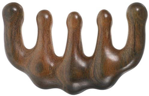 FRCOLOR Massagekamm Aus Grünem Sandelholz Für Kopfhautmassage Und Muskelentspannung Handgefertigtes Holz-Massagegerät Mit Ergonomischem Design Für Wellness Und Entspannung