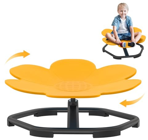 LARS360 Silla giratoria para niños con autismo, silla de carrusel sensorial, silla giratoria para niños, silla giratoria de equilibrio, carrusel de fisioterapia, silla de juguete sensorial, taburete