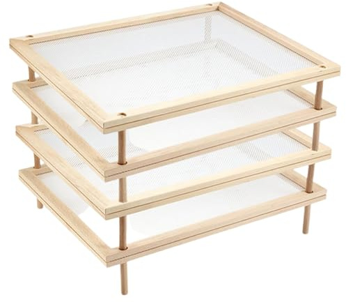 Barra de secado de pasta – Estante apilable extraíble con malla | circulación de aire deshidratador para cocina | Pizarra multietapa para ahorrar espacio para alimentos domésticos y deshidratación