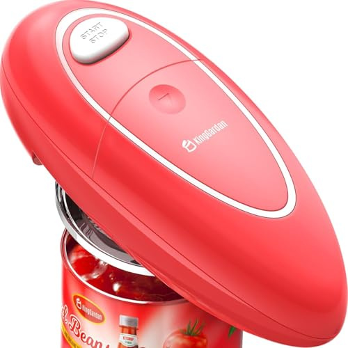 One Touch Electric Can Opener - Battery Operated & Hands-Free Automatic Can Opener for Seniors with Arthritis - Opens All Can Sizes with Smooth Edge Cutting & Food-Safe Technology