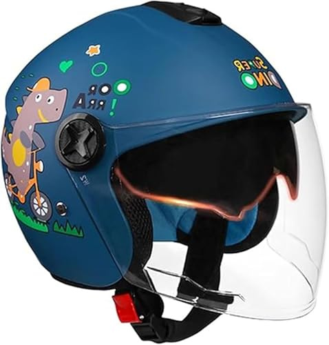 Casco Infantil 3/4 Para Motocicleta, Casco Abierto Para Bicicleta Con Orejas De Gato Para Niños Y Niñas, Casco Para Patineta, Ciclomotor, Cuatrimoto, Scooter, Homologado ECE 11,49-54cm