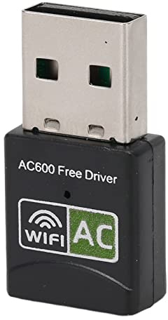 Tomantery Adaptador WiFi USB de Doble Banda, Unidad de Alta Velocidad de 600Mbps, Adaptador de Red Inalámbrico Gratuito para Ordenador Portátil, PC de Escritorio, para 10