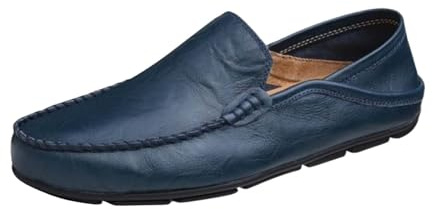 mockasiner män sommar casual loafer platta tofflor slip-on skor, mjuka komfort PU-läder affärsskor, klassiska lätta bekväma fritidsskor promenadskor ridskor för vardagen