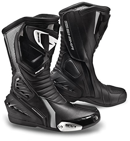 SHIMA Women's Rwx-6 sort 37 RWX 6 Women's Vintage Retro Road Sports Boots Made of Leather Motorcycle Boots Women Sport Summer Black EU