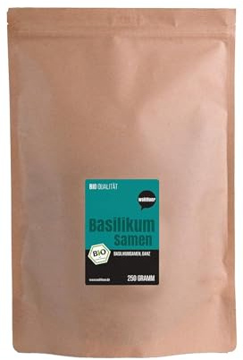 Wohltuer Bio Basilikumsamen 250g | Das neue Superfood | Für Müsli, Joghurt, Salat oder Smoothie