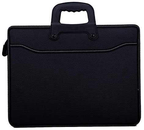 Cicilin Business Style Homme Sacoche Porte Documents Serviette Porte-documents à Main Rangement Dossiers Trieur A4 Portable Sac et Housse Pour Bureau Commercial Ordinateur Portable Noir