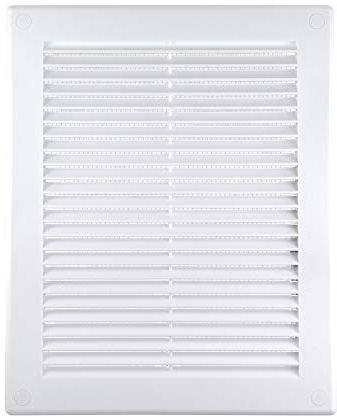 AWENTA Griglia di Aerazione in Plastica ABS Protezione Insetti, Rettangolare, 160 x 210/200 x 250 mm, Bianco