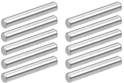 sourcing map 10Stk Passstift Heringe Stützregale Silber Ton 4mm x 25mm | 304 Edelstahl