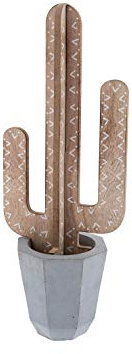 Comarco Sa Cactus de Madera encajable con Base de hormigón, 35 cm de Altura