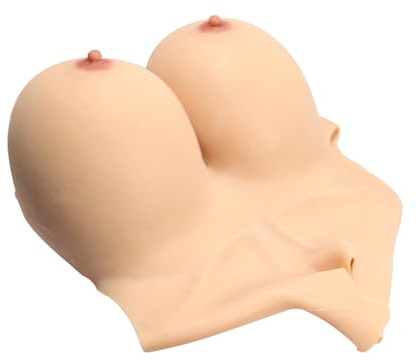 XSWL Silikonbrustplatten gefüllt mit Silikongel Fake Breast Form Enhancers für Crossdresser Transgender Mastektomie Cosplay BH… (Lvory, H Cup)