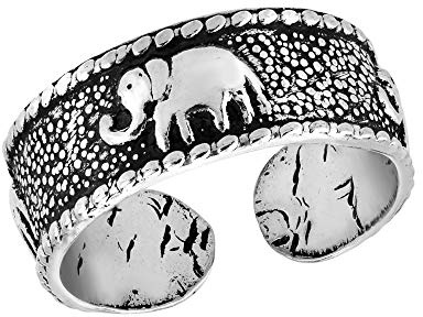 Tre glada elefant.925 sterling silver tåring eller rosa ring, Silver