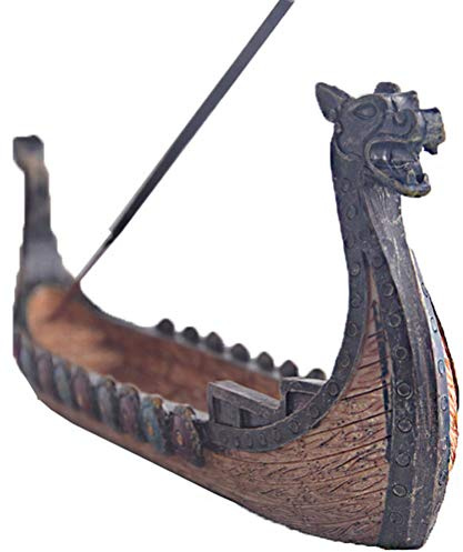 Tianbi Rückfluss Weihrauch Halter Drachen Boot Weihrauch Stick Brenner Harz Viking Schiffe Weihrauch Stick Halter Brenner Retro Schiffe Ornament Home Dekoration
