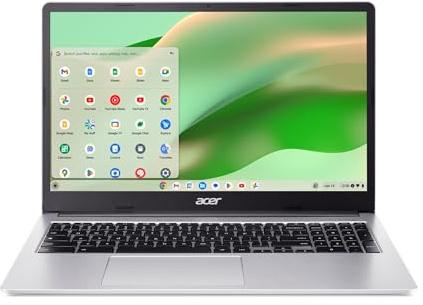 Acer Chromebook 315 Laptop, Celeron N4500, 15.6 Full HD IPS Display, 4GB LPDDR4X, 64GB eMMC, Wi-Fi 6, DTS Audio, USB Type-C, Chrome OS, CB315-4H-C8XU, Silver