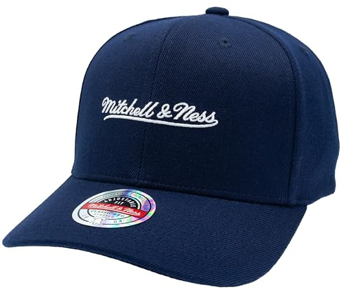 Mitchell & Ness Script Logo Baseballkappe, Classic Red Snapback Verschluß (größenverstellbar), Herren, Frauen, Kinder, Unisex, Ganzjährig