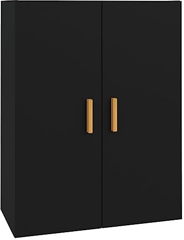 vidaXL Hängeschrank Schwarz 69,5x34x90 cm, Schrank, Aufbewahrungsschrank, Wohnzimmerschrank, Lagerschrank, Beistellschrank, Schwebeschrank
