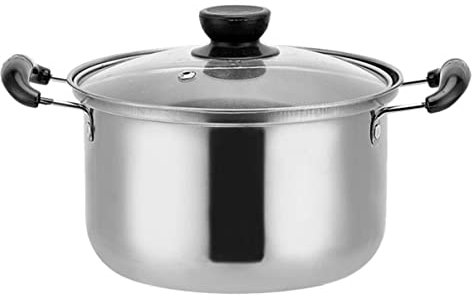 ZzzaNa Pots Stove Burner Covers Kitchen Stockpot Stainless stockpot with lid cooking pot stainless steel pan Steel Soup Pot Stove Burner Covers Stove Burner Covers Wok