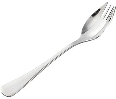 Luxshiny Dual-Purpose Stainless Steel Spork Fork Spoon for Camping Picnics and Home Use Dishwasher Safe Versatile Salad Serving Utensil