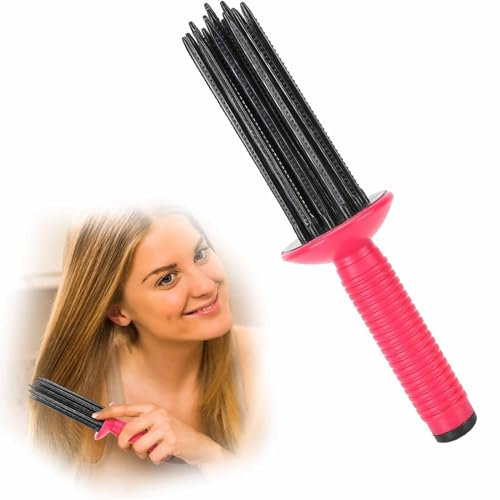 LINXINS Anti-Slip Hair Curling Comb & Fluffy Rolling Brush with Wand for Hairstyling - Travel and Home