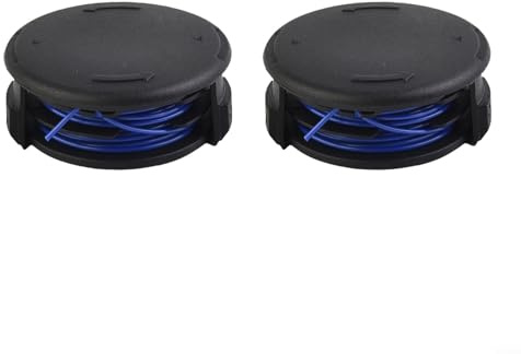 Strimmer Line & Cover,Spool Line +Cap for MacAllister GT2836/GT3037/MGTP430/MGTP600 Grass Trimmer String Trimmers,Replacement Spool & Line(2 Sets)