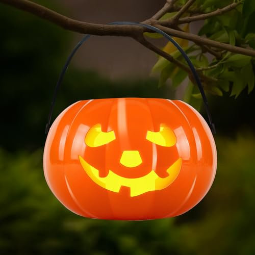 Skeadex Kürbis Solarlampen für Außen, LED Solar Gartenleuchten 1200mah, Halloween Deko Outdoor Kürbis Solarlampen, IP65 Wasserdicht Solarleuchte für Garten Terrasse Rasen Balkon Deko