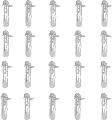 20Pcs Stable Locking Shelf Support Peg Durable Cabinet Shelf Pegs Clips Supporting Furniture Clear Cabinet Shelf Pins for Kitchen Furniture Bookcase