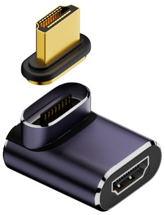 MEAKTSMI HDTV Adattatore magnetico gomito convertitore 8K @ 60HZ HDTV2.1 versione spina su presa computer portatile