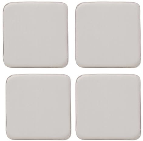 RACE LEAF 4er Set 40,5x40,3.5 cm Memory Foam Slow Rebound, Sitzkissen Indoor Household Sitzkissen Wasserfeste Oberfläche und rutschfeste Unterseite Schwarz (Ecru)