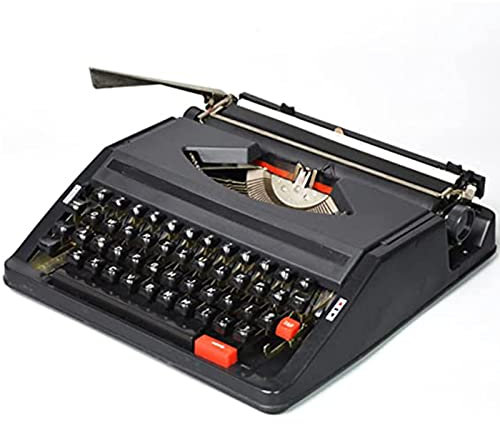 YSXXIAN Altmodische englische Schreibmaschine, Retro altmodische mechanische literarische und künstlerische Dekoration, nostalgisches Geschenk, Freies Schreiben, Ideal für Briefe, Basteln,Schwarz