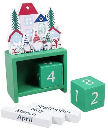 MAGICLULU Holz Adventskalender für Weihnachten Tischkalender als Dekoration Handgefertigt Countdown-kalender mit Wechselbaren Zahlen für Festliche Stimmung