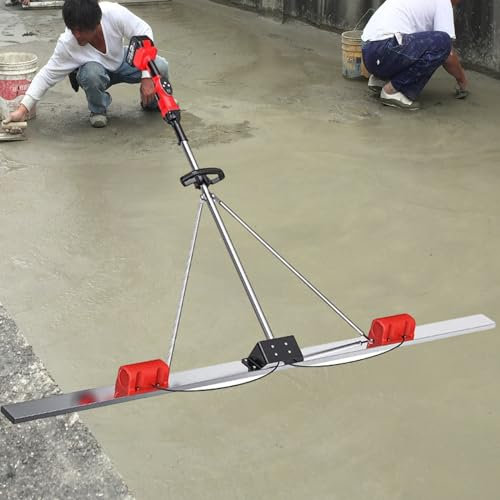 Vibrateur pour Chape de BéTon Vibrateur à béton, Appareil de Traitement du béton, kit de Vibration pour Chape à béton, Outil de Finition du béton, dameuse de nivellement à Batterie pour Surf