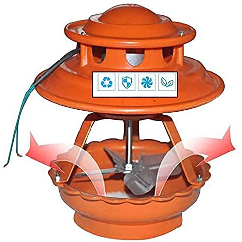 Extracteur de cheminée 80 W, extracteur de tirage, modèle Rond de 21 cm, pour brûleur/bûche/cheminée