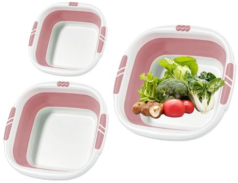 Bacino pieghevole | Vasca da bagno per piatti | Vasca da bagno salvaspazio per il viso, cestino portatile per il campeggio