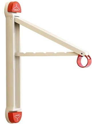 Generico Stendibiancheria a Muro - Supporto per Asciugare i Vestiti Ritiribile e Pieghevole | Appendiabiti per Casa Bagno Balcone Esterno