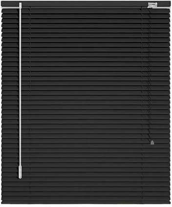 AJTXCSFOQL su Misura Tende Veneziana in Alluminio Larghezza 30-230 cm, visibilità, Protezione dalla Luce e ai Raggi Solari, 25mm Lamelle Veneziane da Interno per Privacy e Protezione(Nero)