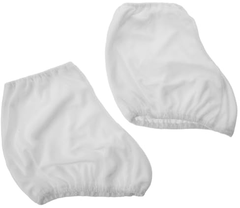 ABOOFAN Copriscarpe Pattinaggio Artistico Elasticizzati in Tessuto Morbido Bianco Protezione Antigraffio Leggera e Lavabile per Pattini da Ghiaccio e Roller Accessori Invernali per Ragazzi
