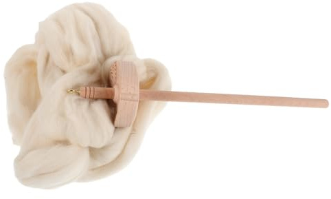 JECOMPRIS Set Kit Strumenti per Tessitura a Mano con Fuso a Caduta in Legno da 12,58 Pollici, Rullo per Filati e Supporto di Avvolgimento Portatile, per Ricamo, Cucito e Lavori a Maglia