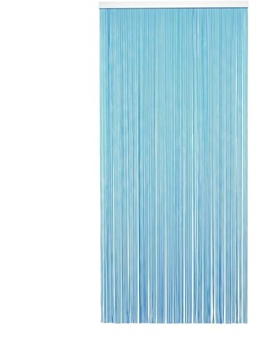 Well Home Cortina para Puertas 90x210 cm Modelo Aneto N.5 Azul - Cortina Decorativa de Paso - Separador de Ambientes Ligera y Funcional, Unidad