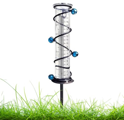 DAZZTIME Pluviómetro Exterior,Pluviómetro de Jardín Decorativo,Pluviómetro para Jardí Resistente a Las Heladas,Pluviómetro para Jardín,para Césped,Terraza,Campos,Patio,Decoración Exterior
