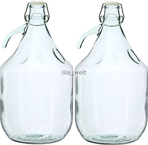 Unbekannt 2 globos de fermentación de 5 litros con cierre de plancha, botella de cristal