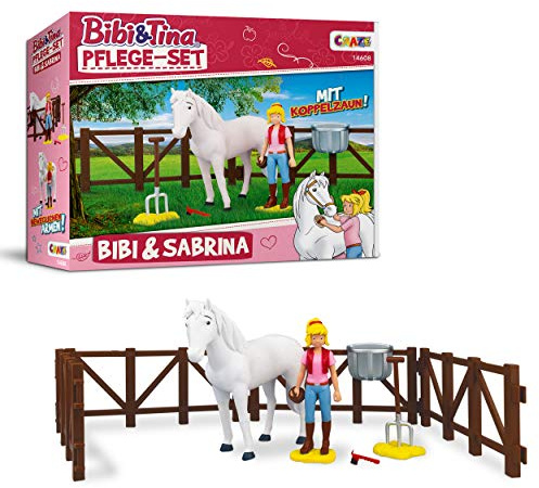 CRAZE Bibi & Tina Care Horse Set Horse Figures Bibi and Horse Sabrina Incl. Accessories